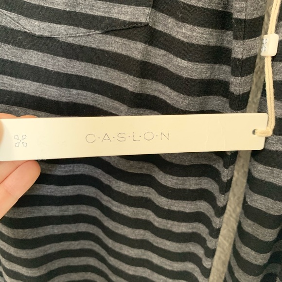 Caslon Black and Gray Striped Long Sleeve - Picture 4 of 5